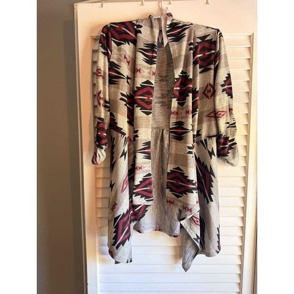 About A Girl Open Cardigan Women’s XL Boho Southwestern Aztec Western Layering
